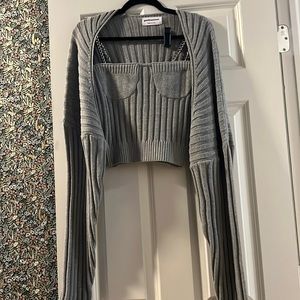 Gentlewoman two-piece bustier sweater set